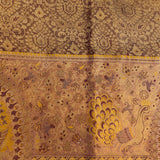 Mustard Yellow & Purple Royal Shikargah Kanjivaram Silk Saree