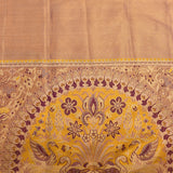 Mustard Yellow & Purple Royal Shikargah Kanjivaram Silk Saree