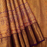 Golden Crane Motif Kanjivaram Silk Saree