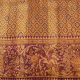 Golden Crane Motif Kanjivaram Silk Saree
