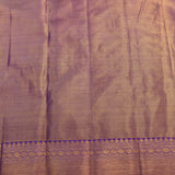 Royal Golden Grid & Purple Border Kanjivaram Silk Saree