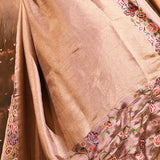 Antique Gold With Butterfly And Floral Motif Border Designer Saree