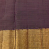 Regal Plum Checked Floral Brocade Saree