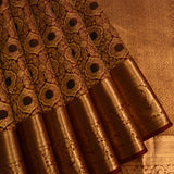 Classic Maroon & Gold Medallion-Motif Kanjivaram Silk Saree
