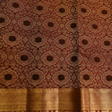 Classic Maroon & Gold Medallion-Motif Kanjivaram Silk Saree