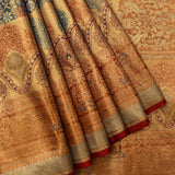 Multi-Color Floral & Paisley Brocade Kanjivaram Silk Saree