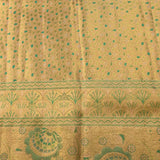 Emerald Diagonal Heritage Kanjivaram Silk Saree