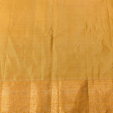 Sage Green & Gold Flying Crane Motif Kanjivaram Silk Saree With Antique Gold Border