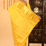 Vibrant Yellow Woven Kanjivaram Silk Saree