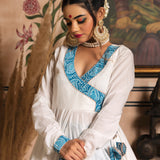 Ivory Paisley Wrap Anarkali Set