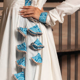 Ivory Paisley Wrap Anarkali Set