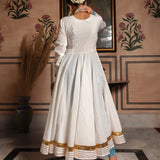 Ivory Paisley Wrap Anarkali Set