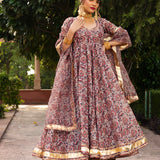 Ivory Kalamkari Anarkali Set