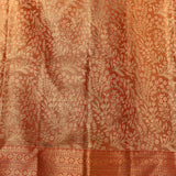 Apricot Floral Vines Kanjivaram Silk Saree