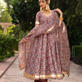 Ivory Kalamkari Anarkali Set