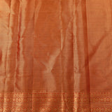Apricot Floral Vines Kanjivaram Silk Saree