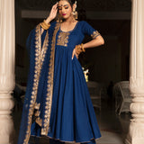 Midnight Blue Zari Anarkali Set