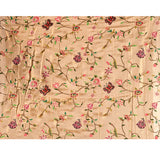 Shimmery Gold With Meenakari Floral Border Designer Tissue Saree