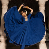 Midnight Blue Zari Anarkali Set