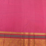 Regal Purple Kanjivaram Silk Saree With Gold Stripes