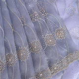 Lavender Embellished Organza Designer Saree