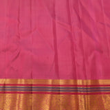 Royal Purple Kanjivaram Silk Saree With Traditional Butti And Striped Border
