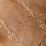 Beige Embellished Net Designer Saree