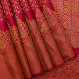 Royal Magenta Traditional Silk Saree With Elaborate Gold Zari Weave