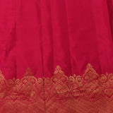 Royal Magenta Traditional Silk Saree With Elaborate Gold Zari Weave