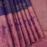 Royal Purple & Pink Kanjivaram Silk Saree
