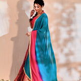 Bright Pink Tissue Silk Lehenga Set