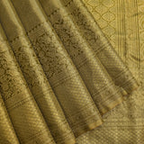 Antique Gold & Olive Green Kanjivaram Silk Saree