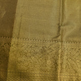 Antique Gold & Olive Green Kanjivaram Silk Saree