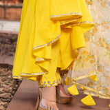Sunshine Yellow Floral Anarkali Set