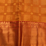 Traditional Yellow & Red Checked Kanjivaram Silk Saree