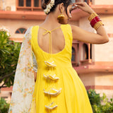 Sunshine Yellow Floral Anarkali Set