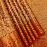 Radiant Gold & Crimson Kanjivaram Silk Saree