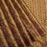 Royal Wine Kanjivaram Silk Saree With Antique Gold Weave