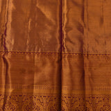 Vibrant Orange & Deep Purple Contrast Kanjivaram Silk Saree