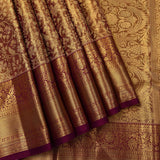 Opulent Copper & Maroon Kanjivaram Silk Saree