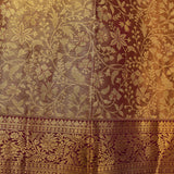 Opulent Copper & Maroon Kanjivaram Silk Saree