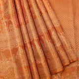 Exquisite Orange Banarasi Shikargah Silk Saree