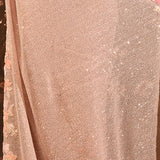 Pastel Peach Floral Hand Embroidery Sequins Saree