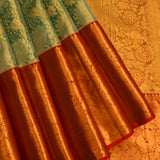 Royal Green & Red Kanjivaram Silk Saree