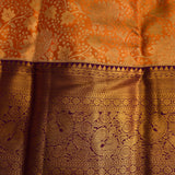 Radiant Orange & Purple Kanjivaram Silk Saree