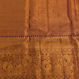 Radiant Orange & Purple Kanjivaram Silk Saree