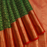 Majestic Forest Green Kanjivaram Silk Saree