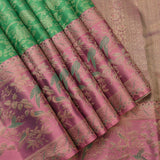 Enchanting Green & Mauve Kanjivaram Silk Saree