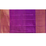 Royal Purple With Gold Zari Butti Kanjivaram Tissue Saree