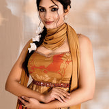 Earthy Orange Georgette Floral Anarkali Set